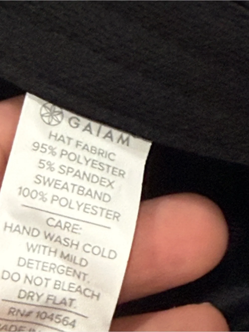 GAIAM Black Textured Hat with Subtle Logo Tag